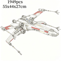 In Stock 1949 PCS Space Wing Fighter Building Blocks Set, Large Home Decor Ornament Model, Festival Gift image 3