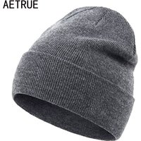 Solide Mützen Hut frauen Gestrickte Hüte Für Männer Kappe Herbst Ski Maske Weibliche Motorhaube Schädel Skullies Stricken Frauen Winter beanie Hut Kappe