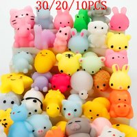 Kawaii Cute Animal Mochi Squishy Squeeze Sensory Stress Relief Toys ADHD Anxiety Kids Party Favors Stocking Stuffers Gifts