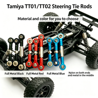 RC Metal Steering Tie Rod Set for Tamiya TT02 TT02T, Adjustable Servo Linkage Upgrade, Car Steering System Aluminum Alloy Parts