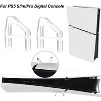 Horizontal Stand For PS5 Slim/Pro Accessories Disc/Digital Game Console Acrylic Holder Transprent Triangle Base For Playstation5