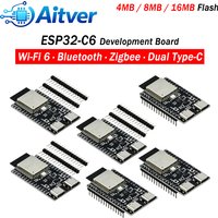 ESP32 C6 Development Board WiFi6 BLE5 Zigbee RISC-V 4MB 8MB 16MB Flash Compatible with Arduino ESP IDF IoT Projects