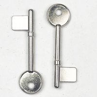 5pcs/lot Uncut Blank Keys for Bit Locks Solid Flag Shaped Mortice Key Blanks Replacement Key Blank Tools