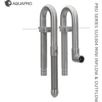 AQUAPRO Mini Skimmer Inflow Stainless Steel Inlet Outlet Pipes Shrimp Water Filter Lily Aquarium Fish Tanks Accessories Fishbowl