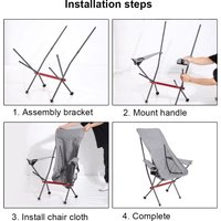 Camping Chair with Armrest Folding Aluminum Chairs with Cup Cover Lightweight Collapsible Chair for Hiking Fishing Beach