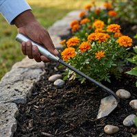 Mini Garden Hand Hoe Effortless Weeding Digging Tool Ergonomic Wooden Handle Handheld Hoe For Planting Farming Gardening