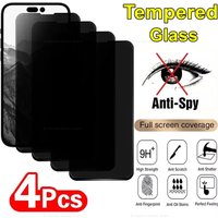 4 Stück Anti-Spy gehärtetes Glas für iPhone 14 13 12 11 PRO MAX Sichtschutz-Displayschutzfolien für iPhone XS Max XR SE 7 8 14 Plus 14Pro