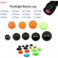 2piece 10/11/12/15mm tail switch button cover soft silicone cover LED flashlight waterproof rubber pad button switch access