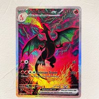 DIY Pokemon Dark Charizard ex Holographic Texture Cards English Version Perfect Condition Classic Anime Collectible TCG