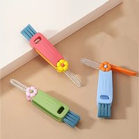 Three in One Petal Cup Lid Brush Multifunctional Gap Cleaning Tool Colorful Household Frosted Brush for Kitchen and Bathroom Use