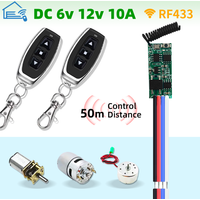 Motor Remote Control Switch 433MHz DC 6V 12V 18V 24V Relay Module,50m Transmitter,for Motor Forwards Reverse Stop/DIY