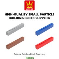 WANGE 30Pcs/Lot 3008 High long 8 hole Block Moc Color Accessories Compatible with Brick DIY Children's Toy Assembly Gift Box