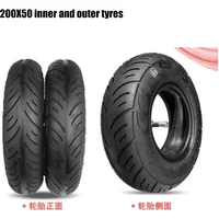 CST 200x50 8inch Grey, Black Outer Tyre Tube for KUGOO S2 Front Wheel/Speedtrott ST14 12/Inmotion L8F/Speedway Mini 4