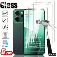 5Pcs 9H Glass for Oppo Reno 11 12 13 14 15 Pro F 4G 5G Full Screen Protectors Anti-Scrath Cover Water-Resistant Tempered Film
