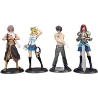 Anime Etherious Lucy Heartfilia Erza Scarlet Natsu Dragneel Gray Fullbuster PVC Action Figures Statue Model Kids Toys Doll Gifts
