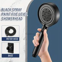 5-Mode Handheld Shower Head System Set Faucet Water Saving Durable Plastic Construction Easy Installation Shower Accessories