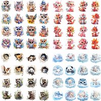 owl dinosaur flamingo heat transfer Hot stamping iron printing vinyl stickers T-shirt stickers DIYToy doll clothing decoration
