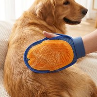 Pet Deshedding Cleaning Glove Double-sided Design Silicone Brush Cats Dogs Comfortable Massage Comb Grooming Tool Easy To Clean