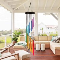 Creative New 12 Tubes Aluminum Alloy Wind Chimes With Hook Gold Silver Bells For Outdoor Home Wedding Party Memorial Decor Gift
