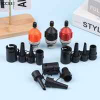 Air Valve Adaptor For SUP Board Inflatable Pump Adapter Paddle Boat Kayak Air Valve Pump Tire Air Connector Combo Kit〔CC33〕