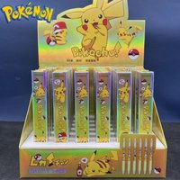 5pcs Cute Pikachu Gel Pens Pokemon Blind Box Black Signature Pen Anime Peripherals School Supplies Kawaii Stationery Gifts