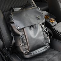 High Quality Backpack Men Luxury Leather Men's Backpacks USB Charging Back Pack 14 Inch Laptop Bag Large Capacity Travel Backbag