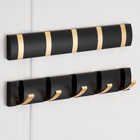 Crochets pour Robe pliants noirs et dorés, porte-serviettes, Installation sans clous, crochets muraux, porte-manteau et vêtements pour salle de bains et cuisine