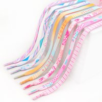 Flat Shoelaces for Sneakers Rainbow Tie-dye Personalized Shoe Laces Tenis Shoelace Suitable Sports Canvas Shoes AF1 Shoestrings
