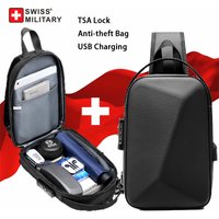 SWISS Fashion Multifunction Chest Bag Menโs Anti-theft Waterproof Crossbody Bag Male Shoulder Bags Business Travel Chest Pack