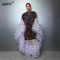 WINYI Women's Summer Casual Dress Elastic Slim Pleated Boho Evening Abaya Dubai Luxury Party Muslim Woman Fashionable