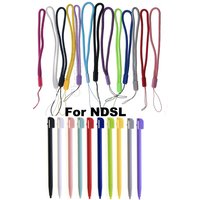 2 in 1 10colors Multi-Color Plastic Touch Screen Pen Stylus Portable Pen Pencil Touchpen Set for NDSL DS LITE w/ Hand Strap