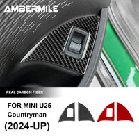 For Mini Countryman U25 2024 2025 Car Rear Trunk Switch Button Frame Interior Trim Carbon Fiber Sticker Car Styling Accessories