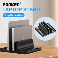 Universal 3/2 Slots Desk Laptop Holder Vertical Laptop Stand Laptop Docking Station Stand Desk Storage for MacBook Tablet Phone