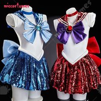 Haikyuu Women's Anime Moon Cosplay Costume Jk Uniform Dress with Gloves Hair Accessories for Cosplay Halloween