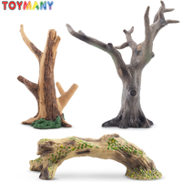 Toymany Simulation 3Pcs Tree Accessory Animal Model Toy Mini Figures Dolls Action Figurines Toys Children Gift Cake Decoration