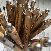 Personalized Ballpoint Pens Bamboo Pens Engraved Ballpoint Guestbook Pen Rustic Wedding Party Gifts for Guests Party Supplies