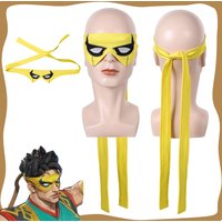 Lin Lie Sword Master Cosplay Men Yellow Blindfold Linlie Eye Patch Iron Cos Fist Eyeshade Halloween Carnival Costume Accessories
