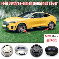 65mm Car Wheel Center Cap Hub Covers Badge Accessories For Ford Fiesta Mk7 Focus 2 Mk3 F150 Mondeo C-Max Fusion Ranger Escort