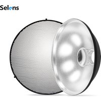 Selens 55cm Beauty Dish Reflector +Honeycomb Grid + Diffuser for Bowens Mount Photography Studio Shooting Strobe Steady Light