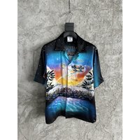 Xuanzhao Summer Short Sleeve Shirt American Style Collar Loose Casual Half Sleeve Blouse Outerwear Breathable Thin Youth Popular