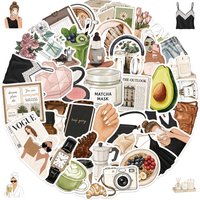 50PCS Clean Girls Graffiti Stickers INS Style Cartoon Decal DIY Luggage Phone Guitar Scrapbook Waterproof Sticker Kid Toys