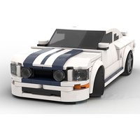 349pcs MOC City Champion Ford Mustang GT 500 5th Gen Supercar Building Blocks Technique Racing Creative Garage Brick Toys Gifts