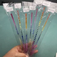 Pirmiana New Popular Rainbow Color Synthetic Gems Emerald Cut 3x4mm 3x5mm Gemstones for Jewelry Bracelet Design