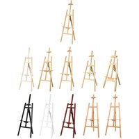 Floor Standing Wood Display Easel Studio Easel Adjustable Stand for Supplies Poster