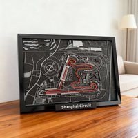3D Printed Car Racing Track Miniature Model Detailed Scale Replica of Formula Circuit Collectible Desk Decor for Motorsport Fans