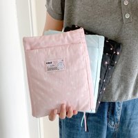 Cute Star Print Book Sleeve Portable Notebook Cover Notebook Storage Pouch Students