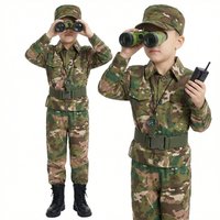 Cute Military Camouflage Uniforms for 3-12 Years Old Soldiers Pretend To Be Tops Pants School Gymnastics Uniforms with Toys