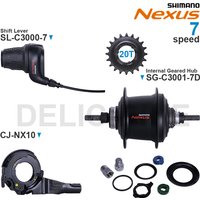 SHIMANO NEXUS Internal Geared Hub SG-C3001-7D and Shift Lever SL-C3000-7 CJ-NX10 7-speed Original parts