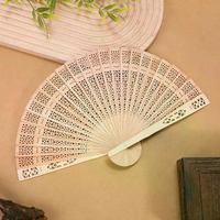 Retro Wood Folding Handheld Fan Lightweight Portable Design for Wedding Party Home Decor Hanfu Shooting Daily Use