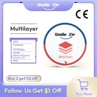 smile_zir Dental Multilayer Zirconia Disk Disc Block for Open CAD/CAM System 98mm Vita 16 Colors Dental Lab Dentistry Material